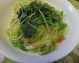 キャベツと桜えびのパスタ パクチー添え作り方5写真