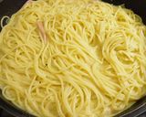 豆乳と魚肉ソーセージのカルボナーラ♪作り方6写真