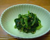 ゴマの香りがたまらない！水菜のゴマ和え作り方7写真
