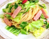 春キャベツとベーコンのパスタ作り方6写真