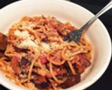 ナスとベーコンのトマトソース　スパ作り方9写真