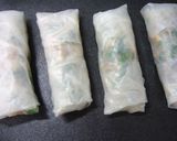 ☰海老ニラ納豆の揚げ生春巻き☰作り方5写真