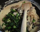 春の味！牡蠣と菜花のクリームスパゲテイ作り方11写真