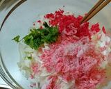 紅しょうがと桜エビでピンクなお好み焼き作り方2写真