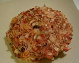 紅しょうがと桜エビでピンクなお好み焼き作り方6写真