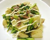 簡単！菜の花とじゃがいものアンチョビ炒め作り方5写真