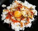 お焦げもあるよ♪石焼ビビンバ風おにぎり作り方2写真