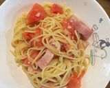 水つけパスタ トマトとベーコンスパ作り方6写真