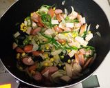 休日ランチはもりもりナポリタン作り方1写真