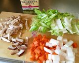 ベーコンと野菜の牛乳スープ作り方1写真