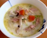 ベーコンと野菜の牛乳スープ作り方5写真