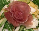 水菜と長芋の和風ピリ辛お花サラダ作り方3写真