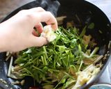 春◎山菜と湯葉のアンチョビクリーム炒め作り方12写真