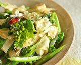 春◎山菜と湯葉のアンチョビクリーム炒め作り方14写真