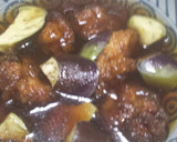 余った唐揚げで♪茄子と唐揚げの麺つゆ煮☺作り方5写真