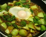 ピリ辛★チンゲン菜と豚の挽肉丼作り方4写真