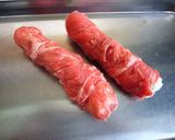 お弁当・お節に♬竹輪の牛肉巻き作り方4写真