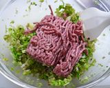 和風！キャベツハンバーグ煮作り方1写真