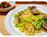 簡単＊キレイ！春キャベツとあさりのパスタ作り方9写真
