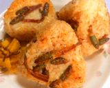 春の味覚✿﻿変わり種つくしの焼きおにぎり作り方6写真