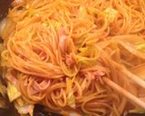 ナポリタンを鍋一つで!新玉ねぎ&春キャベ作り方7写真