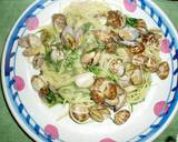 超自己流あさりのパスタ（水菜入り）作り方4写真