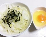 健康朝食☆新玉ねぎの卵かけサラダ作り方1写真