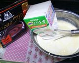 プリン生地を普通のプリン&ココア２味に♪作り方2写真