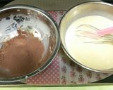 プリン生地を普通のプリン&ココア２味に♪作り方3写真
