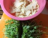 筍と豆苗のぺペロンチーニ風炒め作り方1写真
