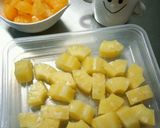 山盛り氷フルーツのピニャ コラーダ 作り方1写真