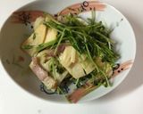 筍と豆苗のぺペロンチーニ風炒め作り方5写真