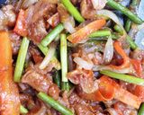 にんにくの芽と豚肉の甘辛炒め作り方5写真