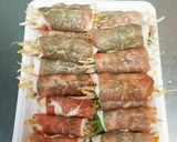 キムチの素でシャキシャキもやし肉巻き作り方3写真