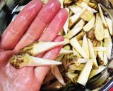 牛肉とごぼうと豆腐の味噌煮作り方1写真