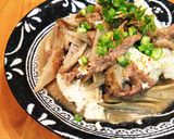 牛肉とごぼうと豆腐の味噌煮作り方5写真