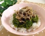 ナムル風⁉ぶっかけめかぶご飯作り方4写真