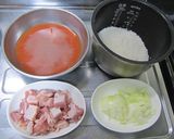 炊飯器でチキンライス作り方1写真