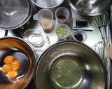 2層♪抹茶とチョコのシフォンケーキ作り方1写真