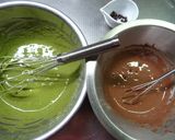 2層♪抹茶とチョコのシフォンケーキ作り方5写真