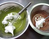 2層♪抹茶とチョコのシフォンケーキ作り方8写真