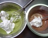 2層♪抹茶とチョコのシフォンケーキ作り方9写真