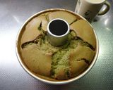 2層♪抹茶とチョコのシフォンケーキ作り方18写真
