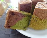 2層♪抹茶とチョコのシフォンケーキ作り方23写真