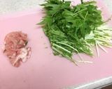 ランチに♡水菜と桜エビの和風焼きそば♡作り方1写真