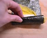 お弁当に◎薄焼き卵の海苔巻き作り方5写真