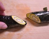 お弁当に◎薄焼き卵の海苔巻き作り方7写真