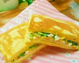 朝食・お弁当に♪栄養満点パンケーキサンド作り方5写真