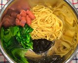 糖質制限パスタ！ほうれん草の香るイカスミ作り方6写真