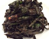糖質制限パスタ！ほうれん草の香るイカスミ作り方7写真